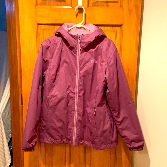 Large North Face zipped jacket. Light plum - Picture 1 of 4